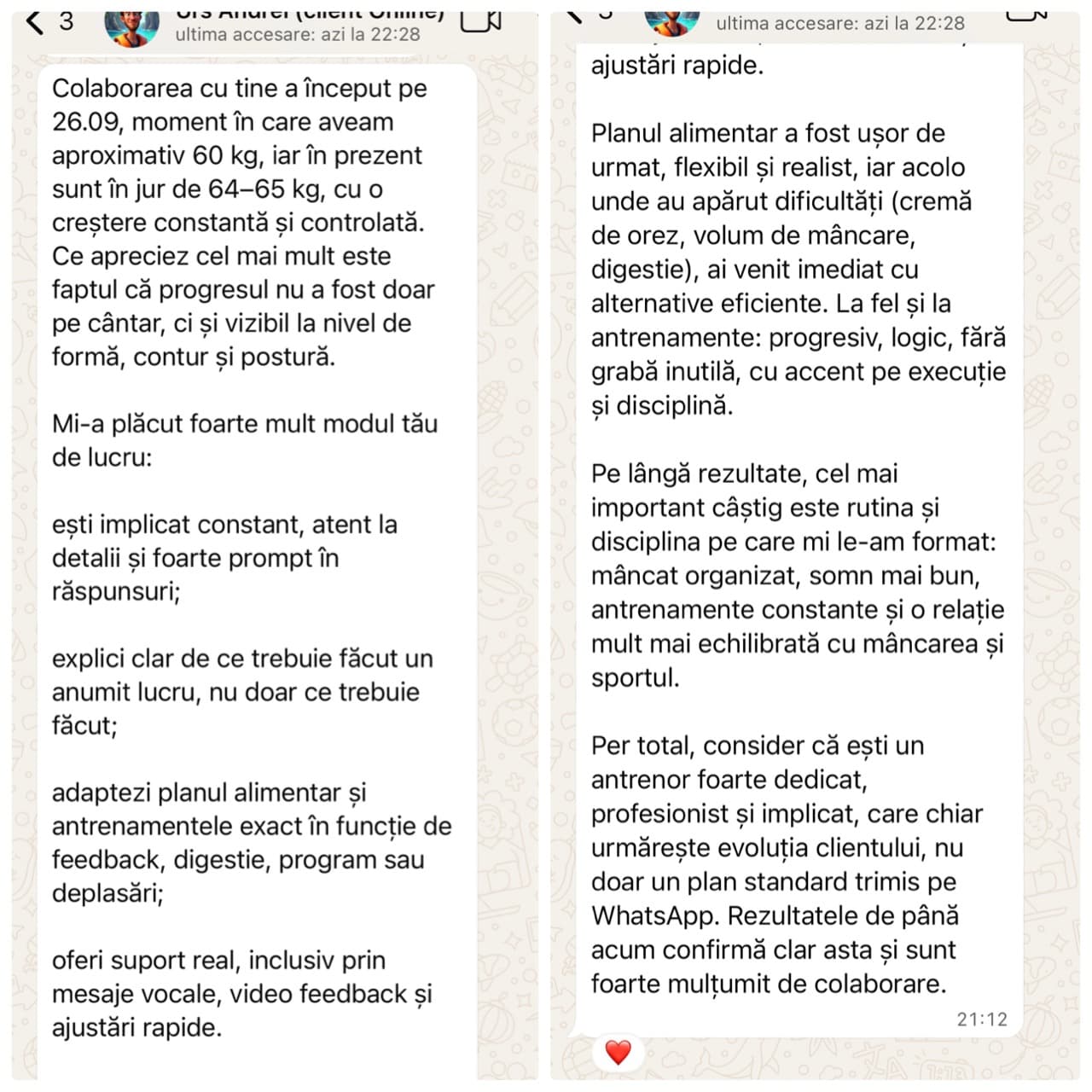 Feedback client 1