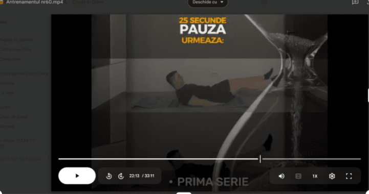 Exemplu de antrenament video explicat